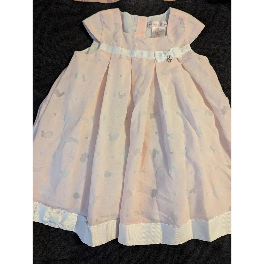Maggie & Zoe 24 Months Baby Girls Pink Bunny Dress Easter‎ Formal